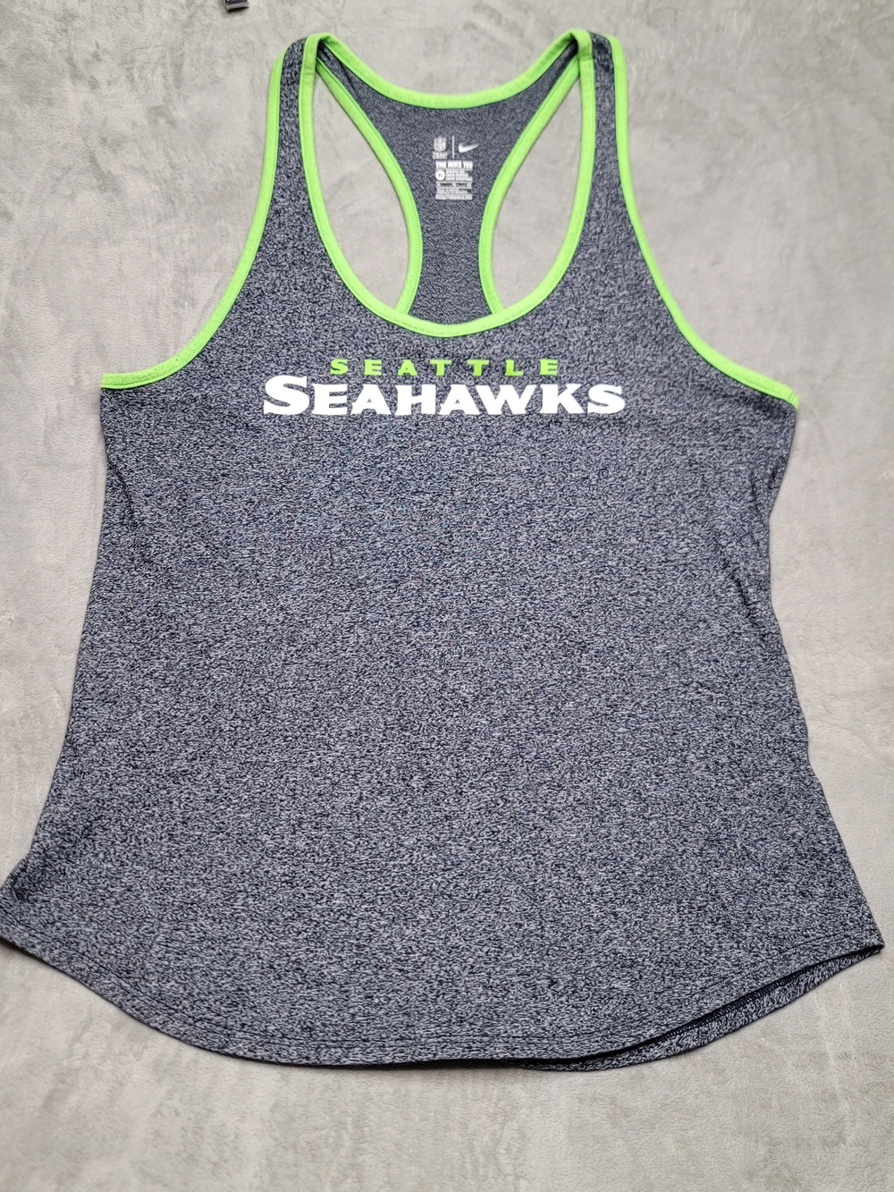 The Nike Tee Seattle Seahawks Tank Top Womens XL Racer Back Dri-fit NFL